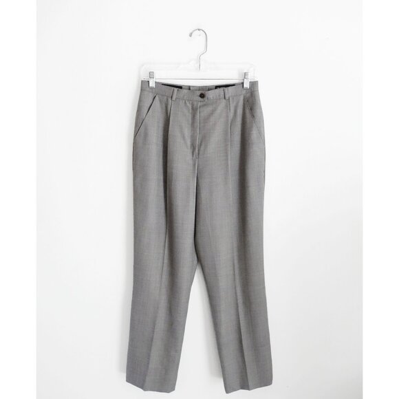 Escada Pants - Escada Grey Lightweight Wool Pleated Trousers DE 38 US 8